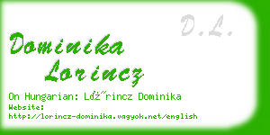dominika lorincz business card